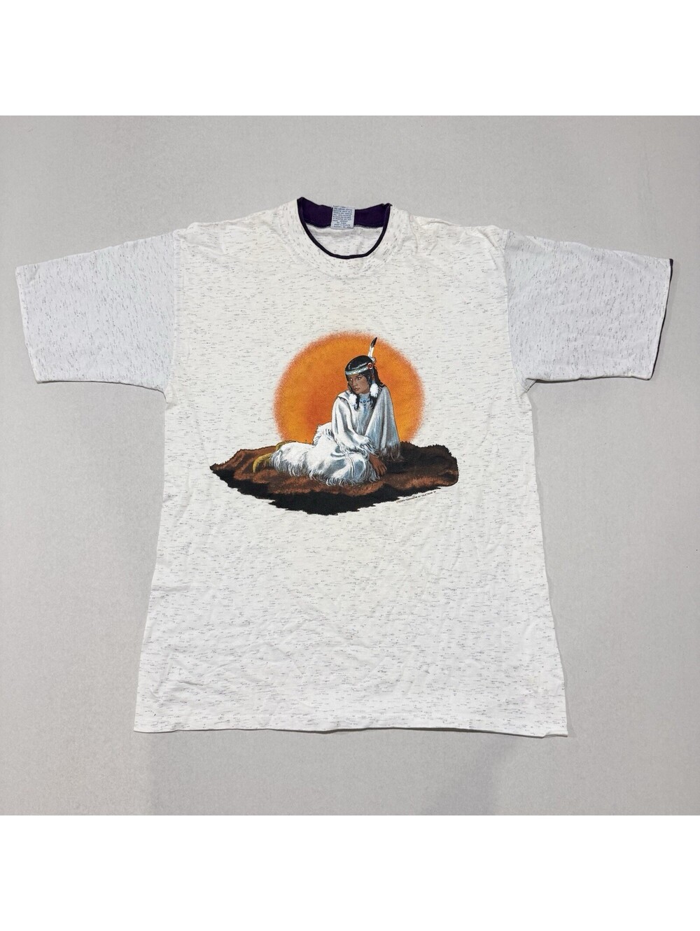 Vintage 90s Native American Indian Princess Shirt Size XL Jeri Simpson Art Men’s
